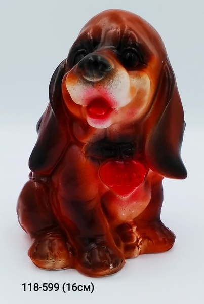 Копилка Щенок с сердец
