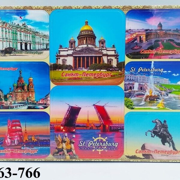 Набор магнитов 8в1 СПб Коллаж06 820509