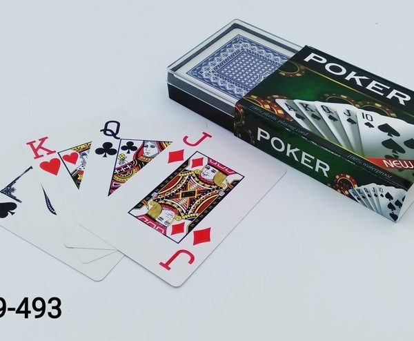 Карты игральные 54л Покер пластик в коробке PK292